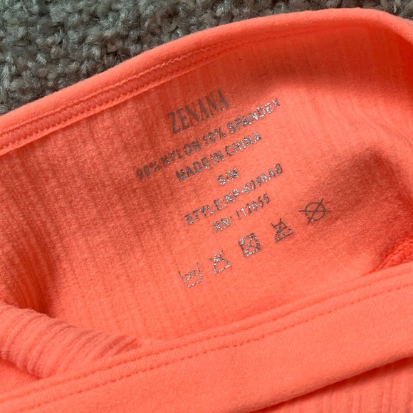 Zenana Sports Romper in Bright Neon Orange S/M - Picture 3 of 7